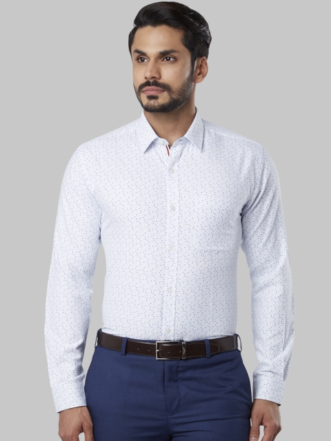 

Next Look Men Blue & White Slim Fit Printed Formal Shirt