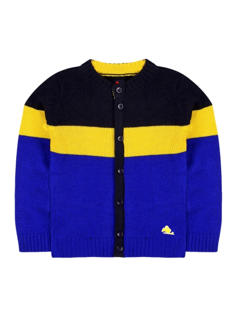 

Cherry Crumble Boys Blue & Yellow Colourblocked Cardigan