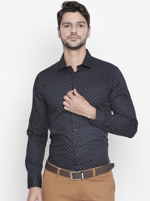 

RICHARD PARKER by Pantaloons Men Blue Slim Fit Printed Formal Shirt
