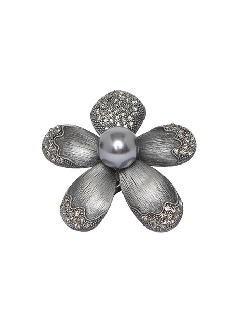

Mali Fionna Women Silver-Toned Stone-Studded Adjustable Finger Ring