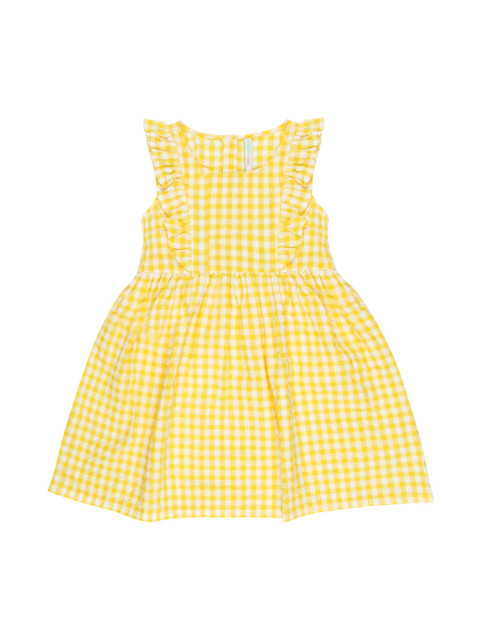 

Pantaloons Junior Girls Yellow Fit and Flare Dress