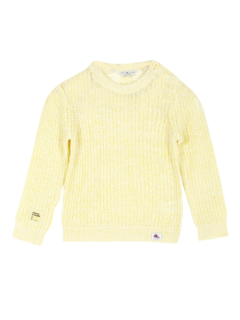 

Cherry Crumble Boys Yellow Solid Sweater