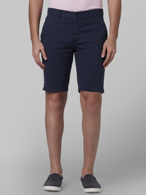 

Park Avenue Men Blue Solid Slim Fit Regular Shorts