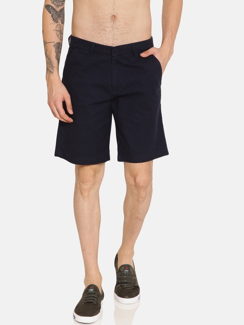 

Bene Kleed Men Navy Blue Solid Loose Fit Regular Shorts