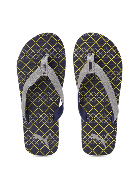 

Puma Unisex Blue & Grey Printed Thong Flip-Flops