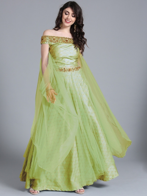 

Chhabra 555 Lime Green Made to Measure Lehenga with Blouse