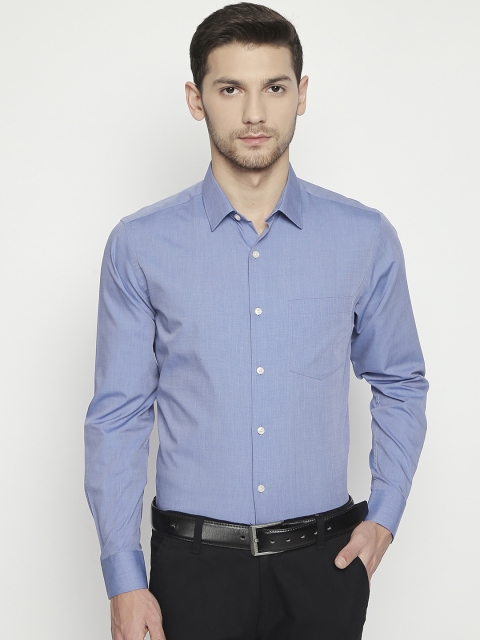 

RICHARD PARKER by Pantaloons Men Blue Slim Fit Solid Formal Shirt
