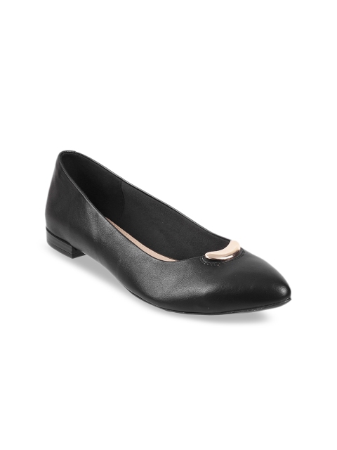

Metro Women Black Solid Ballerinas