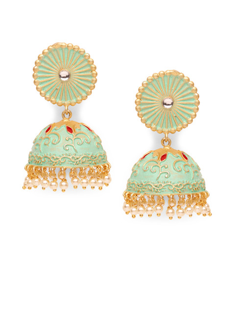 

Fabstreet Sea Green Dome Shaped Jhumkas