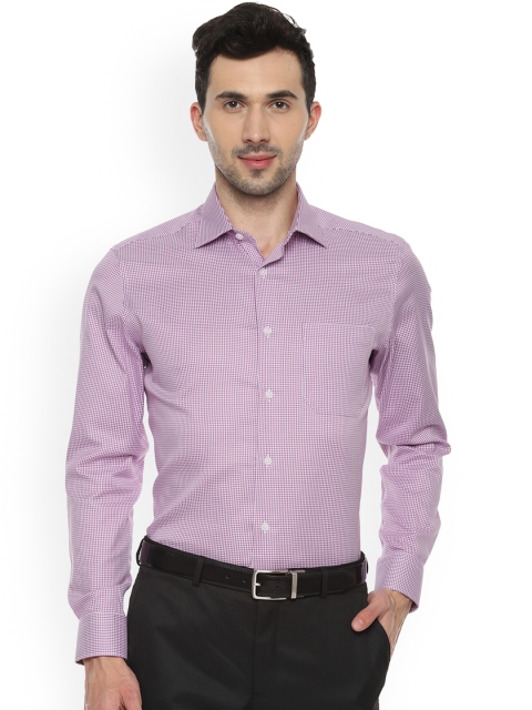

Louis Philippe Men Pink Classic Regular Fit Printed Permapress finest wrinkle free Formal Shirt