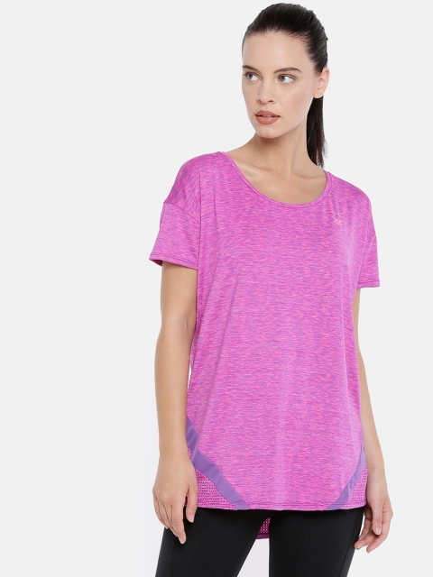 

4F Women Pink Melange Self Design Top