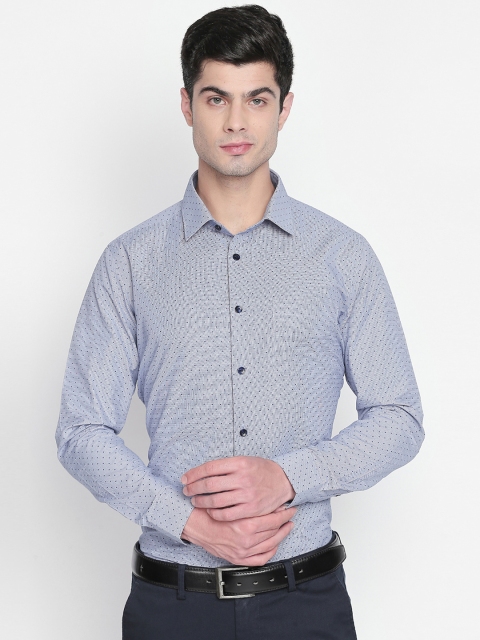 

RICHARD PARKER by Pantaloons Men Blue Slim Fit Self Design Formal Shirt
