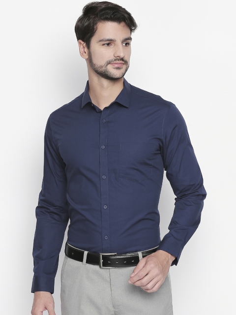 

RICHARD PARKER by Pantaloons Men Blue Slim Fit Solid Formal Shirt