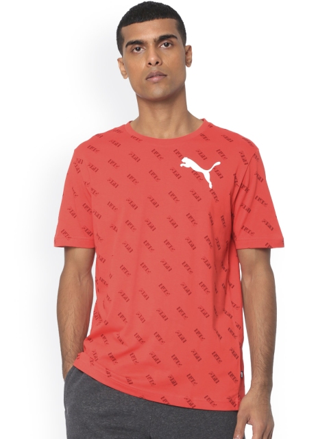 

Puma Men Red Printed Round Neck T-shirt