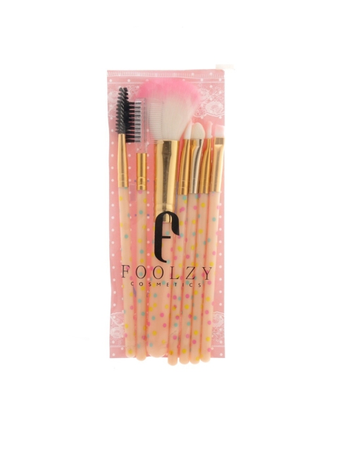 

Foolzy Women Set of 7 Orange Makeup Brushes FOOLZY-BR-12C