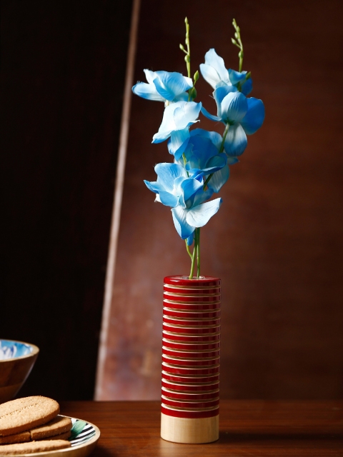 

Dennmarks Red Wooden Handpainted Flower Vase