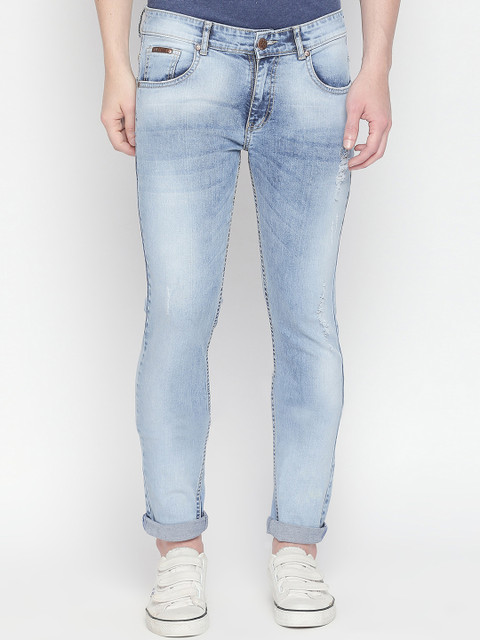 

BOLTS and BARRELS Men Blue Slim Fit Low-Rise Clean Look Stretchable Jeans