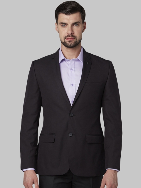 

Park Avenue Men Black Solid Regular-Fit Single-Breasted Blazer