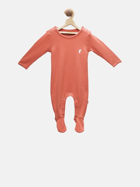 

First Kick Boys Rust Solid Romper