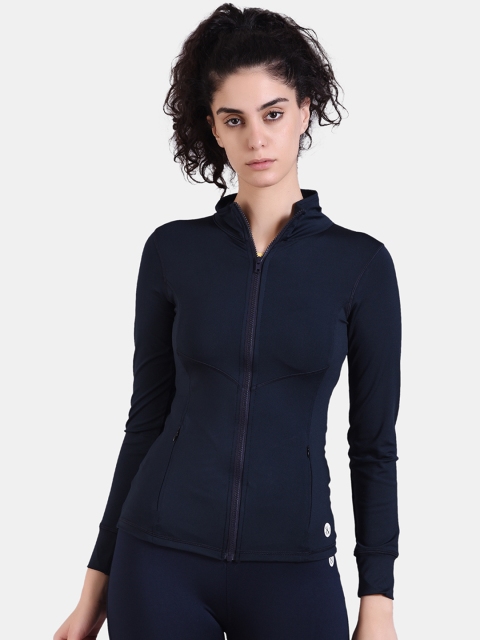 

RED CHERI Women Navy Blue Solid Water Resistant Jacket