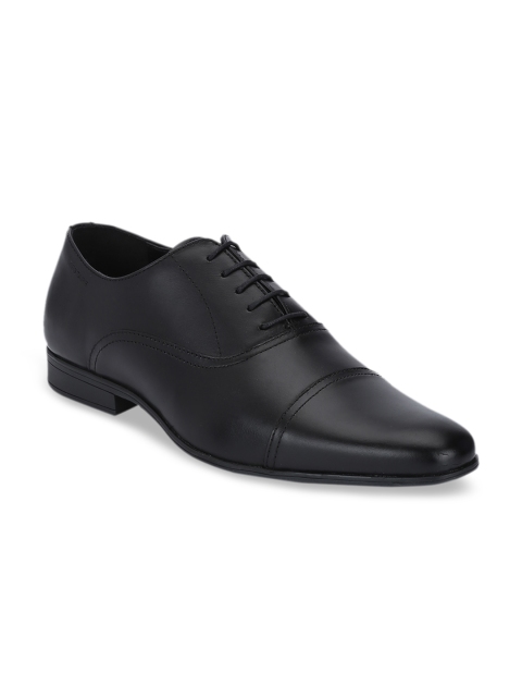 

Red Tape Men Black Leather Formal Oxfords