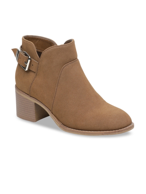 

Call It Spring Women Brown Solid Heeled Boots