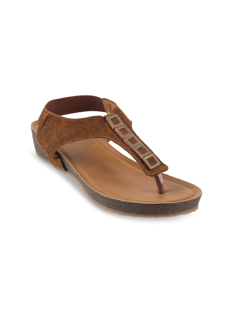 

Metro Women Tan Brown Solid Sandals