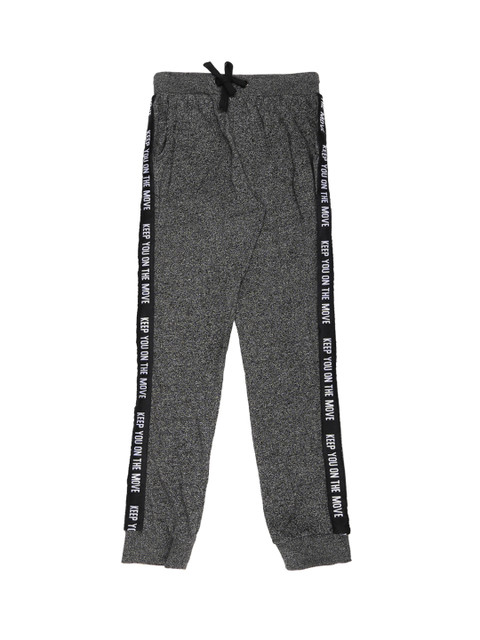 

Pantaloons Junior Girls Charcoal Grey Solid Joggers