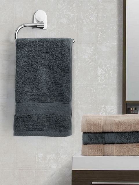 

BIANCA Set of 4 Solid 400 GSM Cotton Hand Towels, Off white