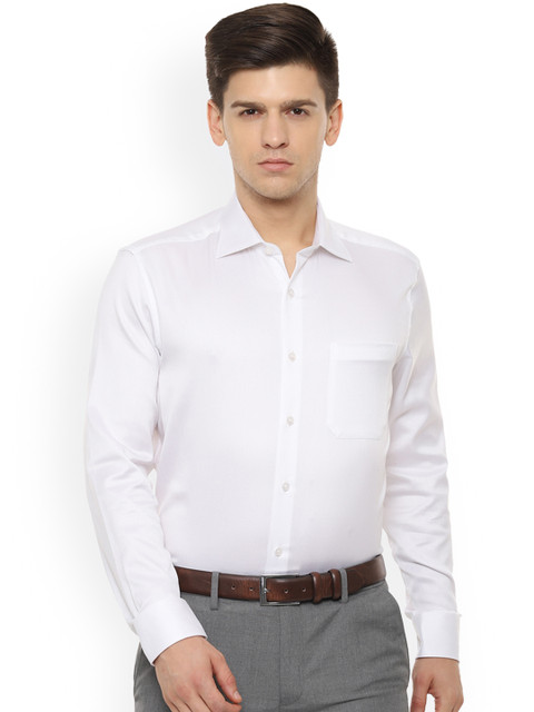

Louis Philippe Men White Classic Regular Fit Self Design Formal Shirt
