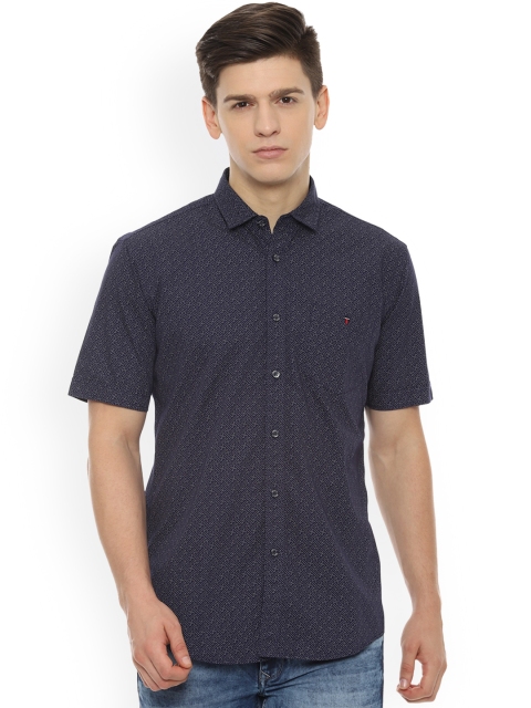 

Louis Philippe Men Navy Blue Slim Fit Printed Casual Shirt