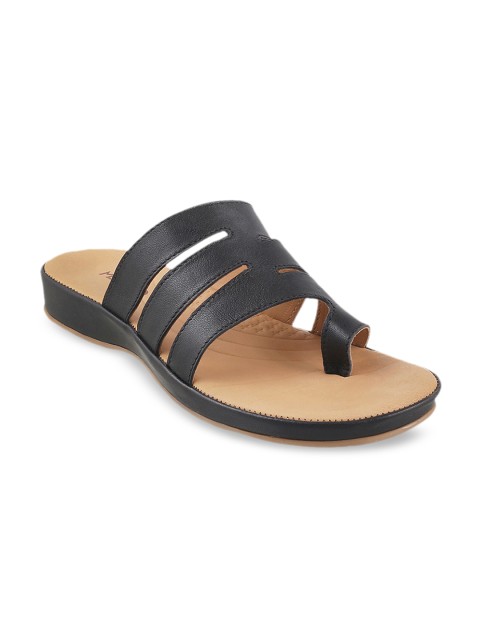

Metro Women Black Solid One Toe Flats