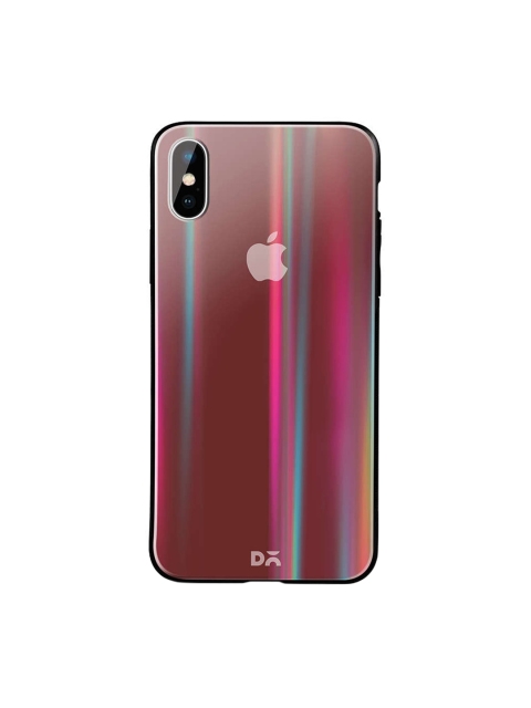 

DailyObjects Brown Holographic iPhone X Glass Case Cover