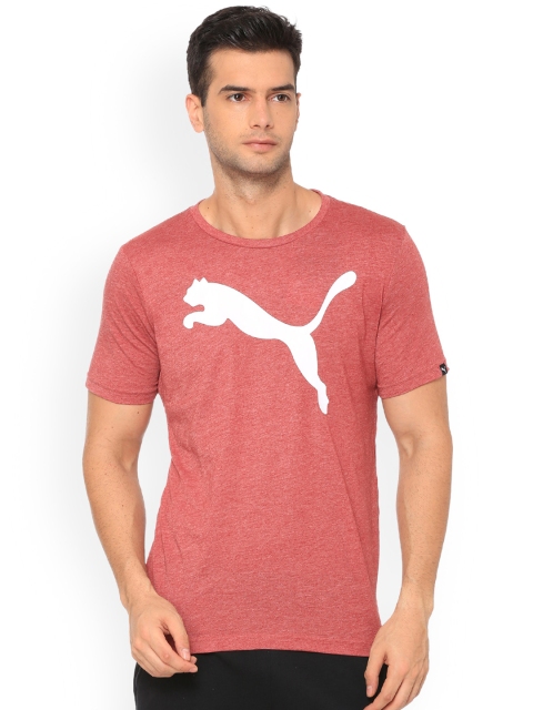 

Puma Men Red Printed Round Neck T-shirt