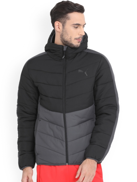 

Puma Men Black & Grey Colourblocked ESS warmCELL Padded Jacket
