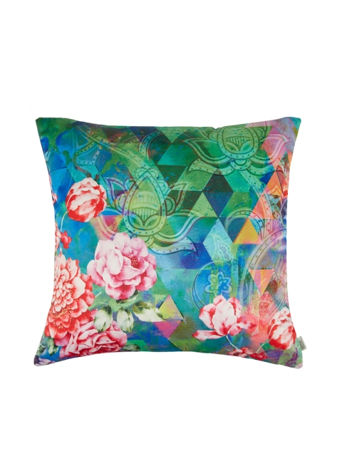 

Living Essence Multicoloured Abstract Square Cushion Cover, Multi