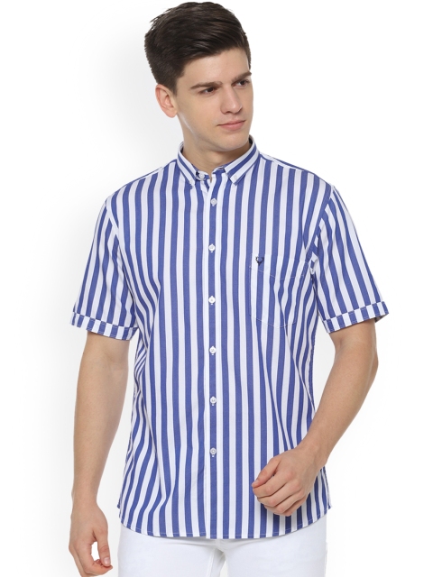 

Allen Solly Men Blue & White Slim Fit Striped Casual Shirt