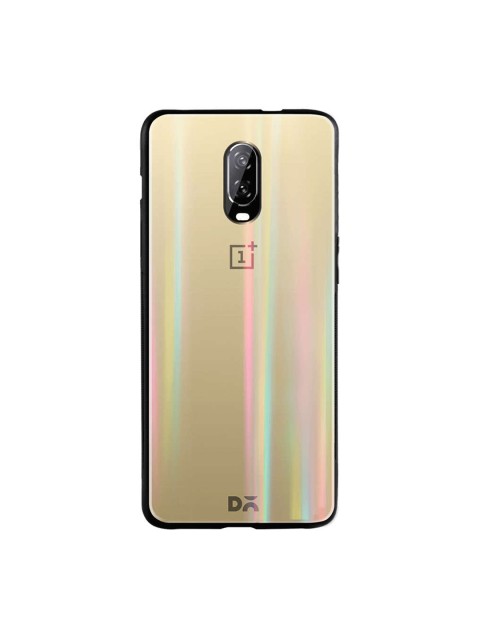 

DailyObjects Beige OnePlus 6T Holographic Glass Case Cover