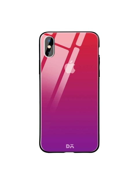 

DailyObjects Pink & Purple iPhone XS Max Glass Case Cover