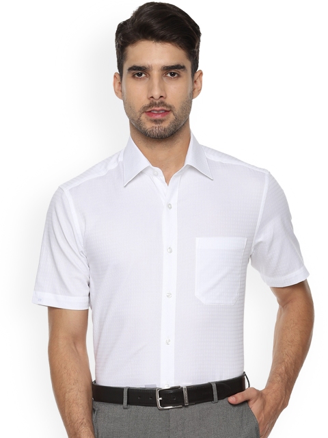 

Louis Philippe Men White Regular Fit Solid Formal Shirt