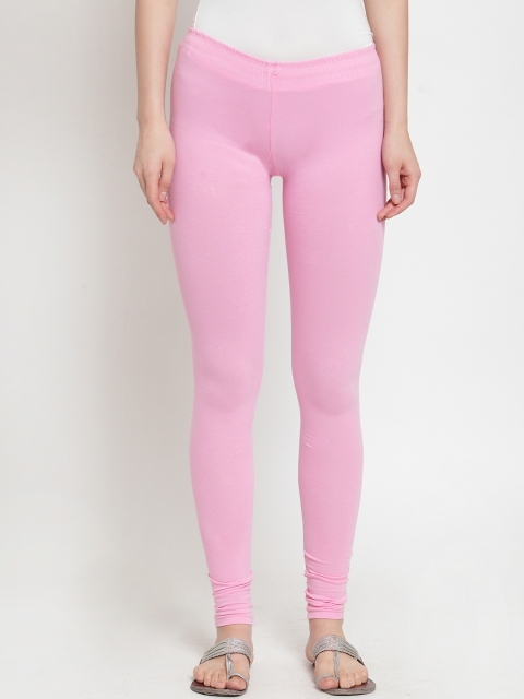 

Everlush Women Pink Solid Ankle-Length Leggings