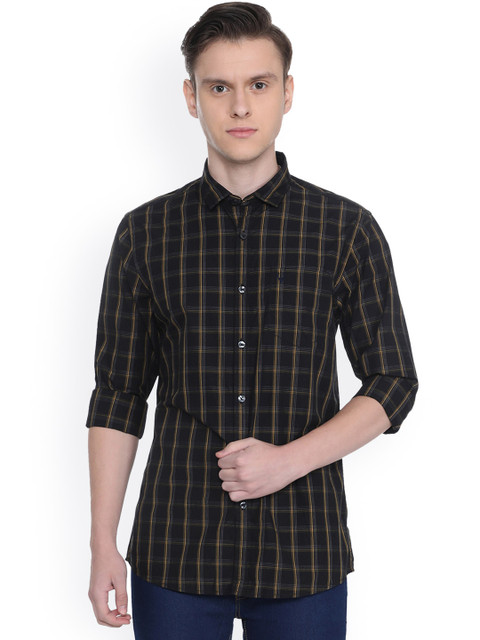 

Allen Solly Men Black Custom Regular Fit Checked Casual Shirt