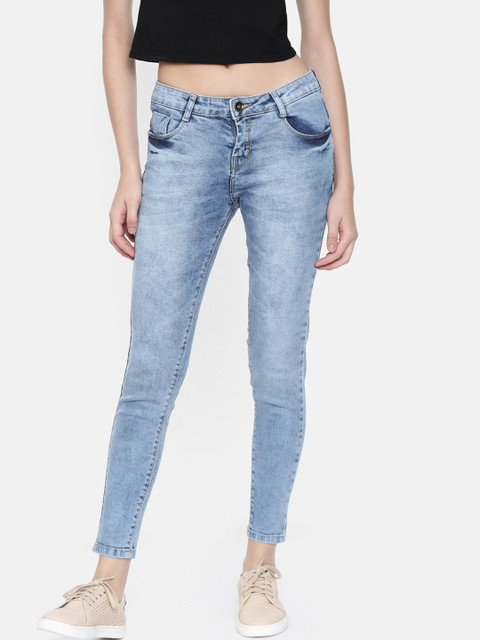 

ZHEIA Women Blue Skinny Fit Mid-Rise Clean Look Stretchable Jeans