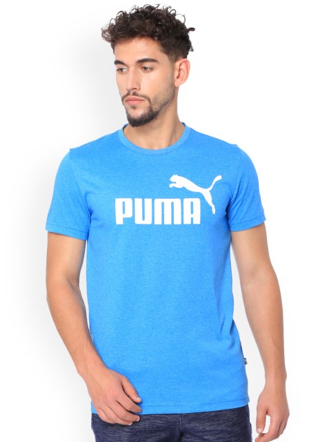 

Puma Men Blue Printed Round Neck T-shirt