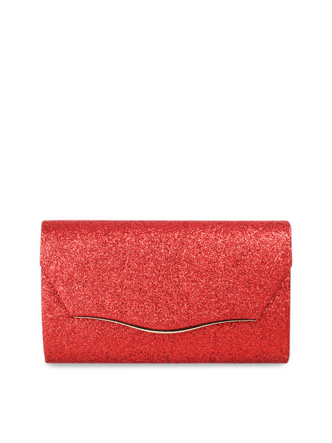 

Mochi Red Textured Clutch