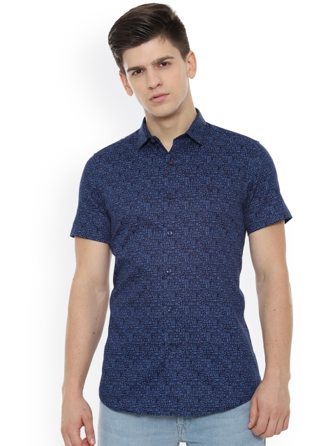 

Allen Solly Men Blue Slim Fit Printed Casual Shirt