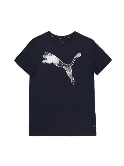

Puma Boys Blue Printed Round Neck T-shirt