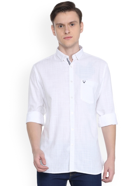 

Allen Solly Men White Sport Slim Fit Self Design Casual Shirt