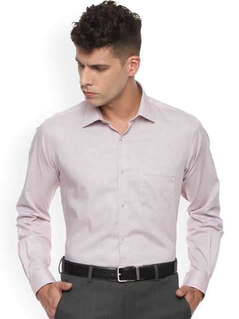 

Van Heusen Men Pink Custom Regular Fit Solid Formal Shirt