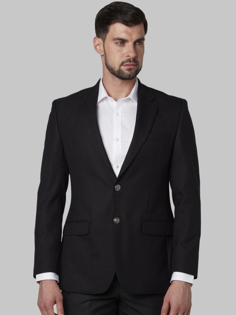 

Park Avenue Men Black Solid Regular-Fit Single-Breasted Blazer